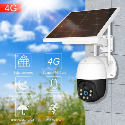 Camera Supraveghere Solara 4G - 5MP Full HD, Zoom 10X, Panou Solar 9W, Card 32GB Inclus