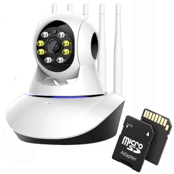 Camera Supraveghere WiFi 720P HD cu Card 32GB - Rotatie 360°, Audio Bidirectional, Viziune Nocturna - 4