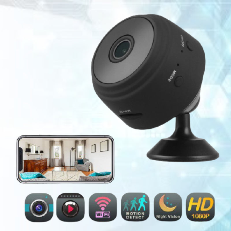 Camera de Supraveghere WiFi 1080p cu Vedere Nocturna + Card MicroSD 32GB - Pachet Complet - 8