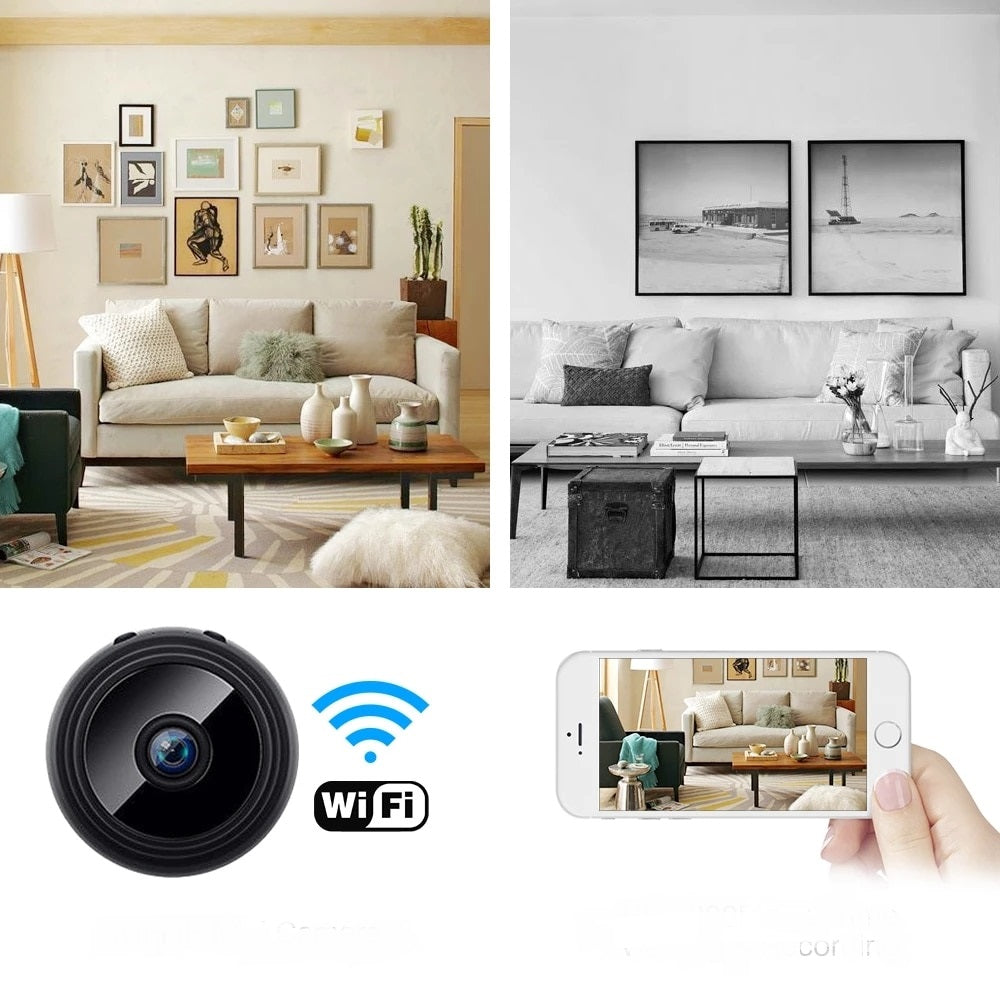 Camera de Supraveghere WiFi 1080p cu Vedere Nocturna + Card MicroSD 32GB - Pachet Complet - 11