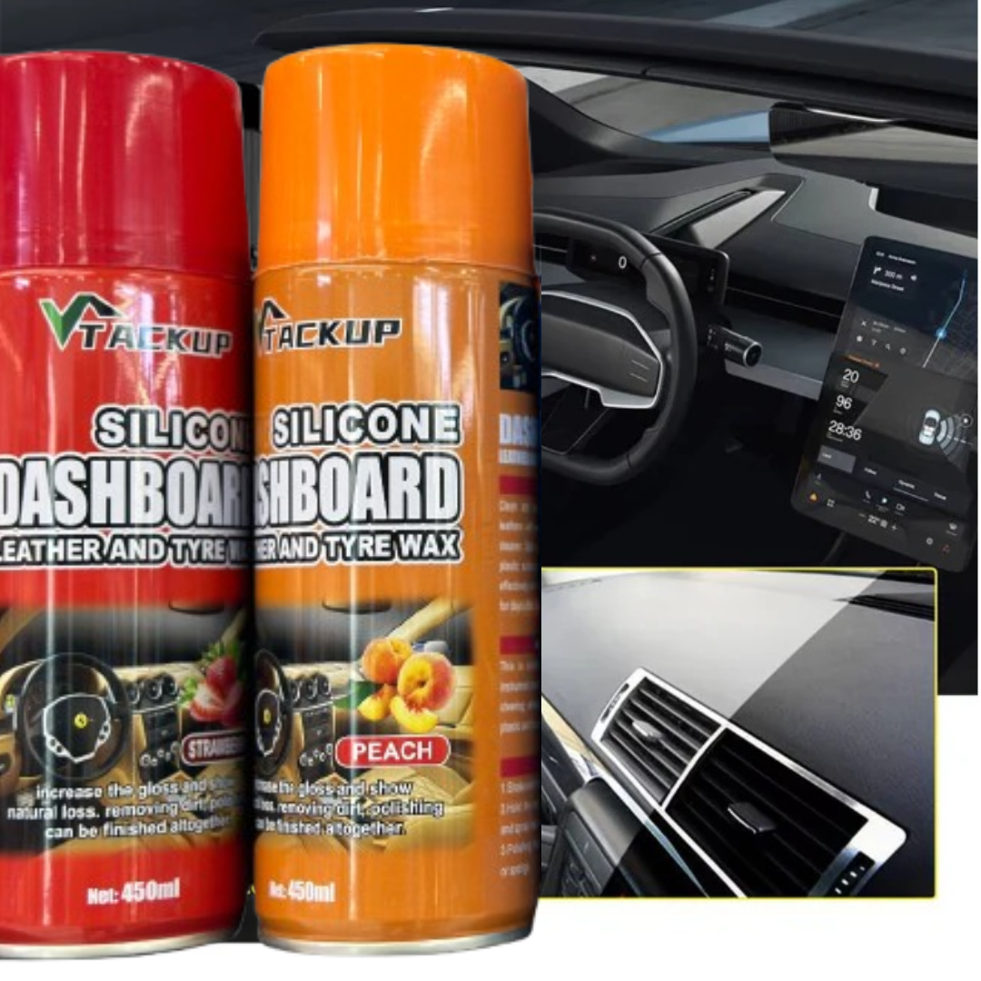 PACHET 1+1 Spray Silicon Auto TACK UP 450ml - Ceara Lichida Bord si Piele, Efect Antistatatic - 9