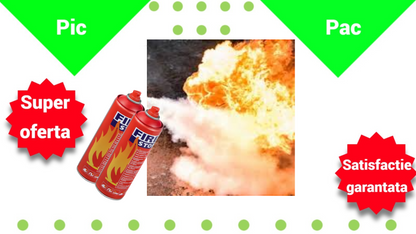 Pachet 1+1 GRATIS Spray Extinctor Fire Stop 1000ml - Protectie Rapida Incendii Casa/Auto/Birou