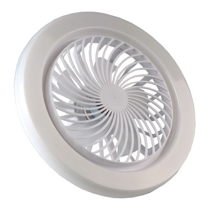 Ventilator Plafon LED cu Telecomanda 30W, fasung E27, 2in1 Iluminare + Racire, Design Modern Ultra-Silentios, 3 Trepte Viteza