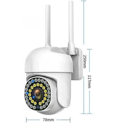 Camera Supraveghere Exterior WiFi Smart - Vedere Nocturna Color, Detectare Miscare + Card 32GB - 8