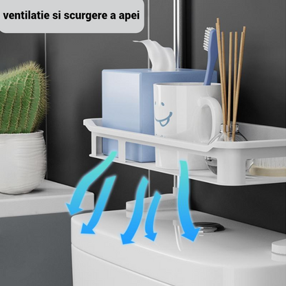 Set 2 Rafturi Multifunctionale pentru Toaleta si Bucatarie - Organizator cu 2 Nivele pentru Economisirea Spatiului - 6