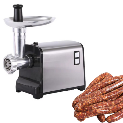 Masina de Tocat Carne Electrica Profesionala 800W - Inox, Accesorii Carnati, 2 Site, Functie Reverse