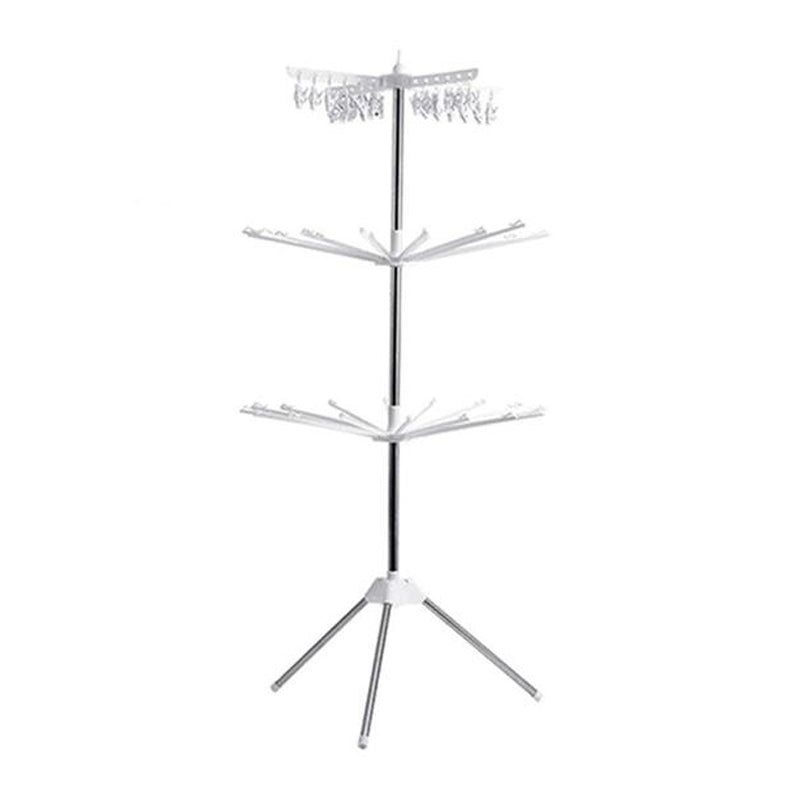 Pachet 1+1 Uscator Rufe Vertical 3 Nivele Pliabil - Compact, Portabil si Eficient pentru Interior/Exterior - 10