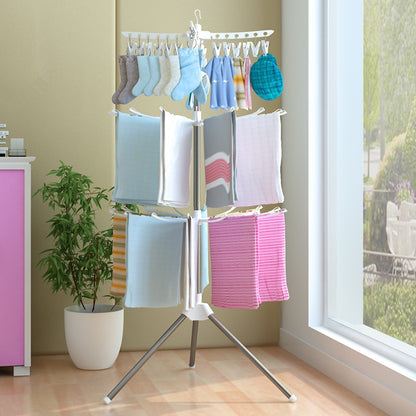 Pachet 1+1 Uscator Rufe Vertical 3 Nivele Pliabil - Compact, Portabil si Eficient pentru Interior/Exterior - 12