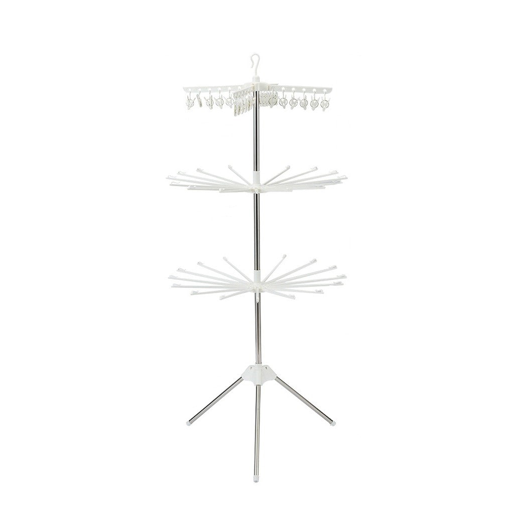 Pachet 1+1 Uscator Rufe Vertical 3 Nivele Pliabil - Compact, Portabil si Eficient pentru Interior/Exterior - 15
