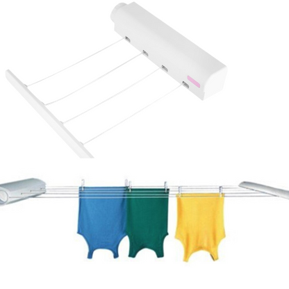 Uscator Rufe Retractabil cu 4 Sfori - Pachet 1+1 cu Sistem de Intindere Rapid - 5
