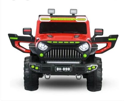 Masinuta electrica 24V pentru copii, cu doua locuri – camion electric pentru micuti, alimentat cu baterie, cu telecomanda, afisaj pentru baterie, maner, portbagaj, lumini LED si muzică