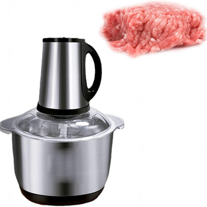 Pachet Profesional: Tocator Electric 5L Inox pentru Carne si Legume + Blender Portabil cu Acumulator Integrat, incarcare USB