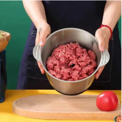 Pachet Profesional: Tocator Electric 5L Inox pentru Carne si Legume + Blender Portabil cu Acumulator Integrat, incarcare USB
