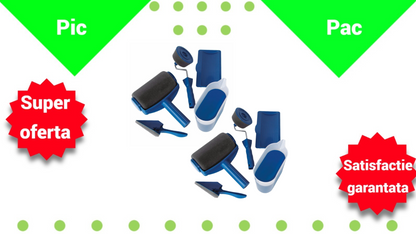 Pachet 1+1 Set Trafalet cu Rezervor si Accesorii pentru Vopsit - Rola, Spatula si Tava