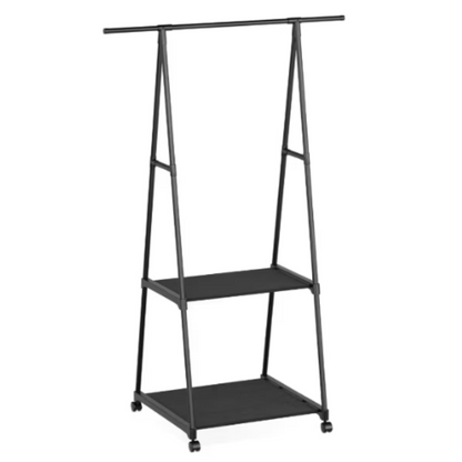 Pachet 1+1 Suport Cuier Triunghi pentru Haine cu 2 Rafturi - Design Modern din Otel Inoxidabil - 10
