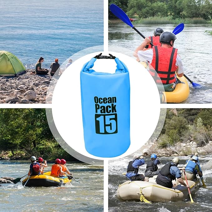 Pachet 1+1 Rucsac Impermeabil pentru Drumetii, Rafting si Sporturi Acvatice - Protectie 100% Waterproof - 9