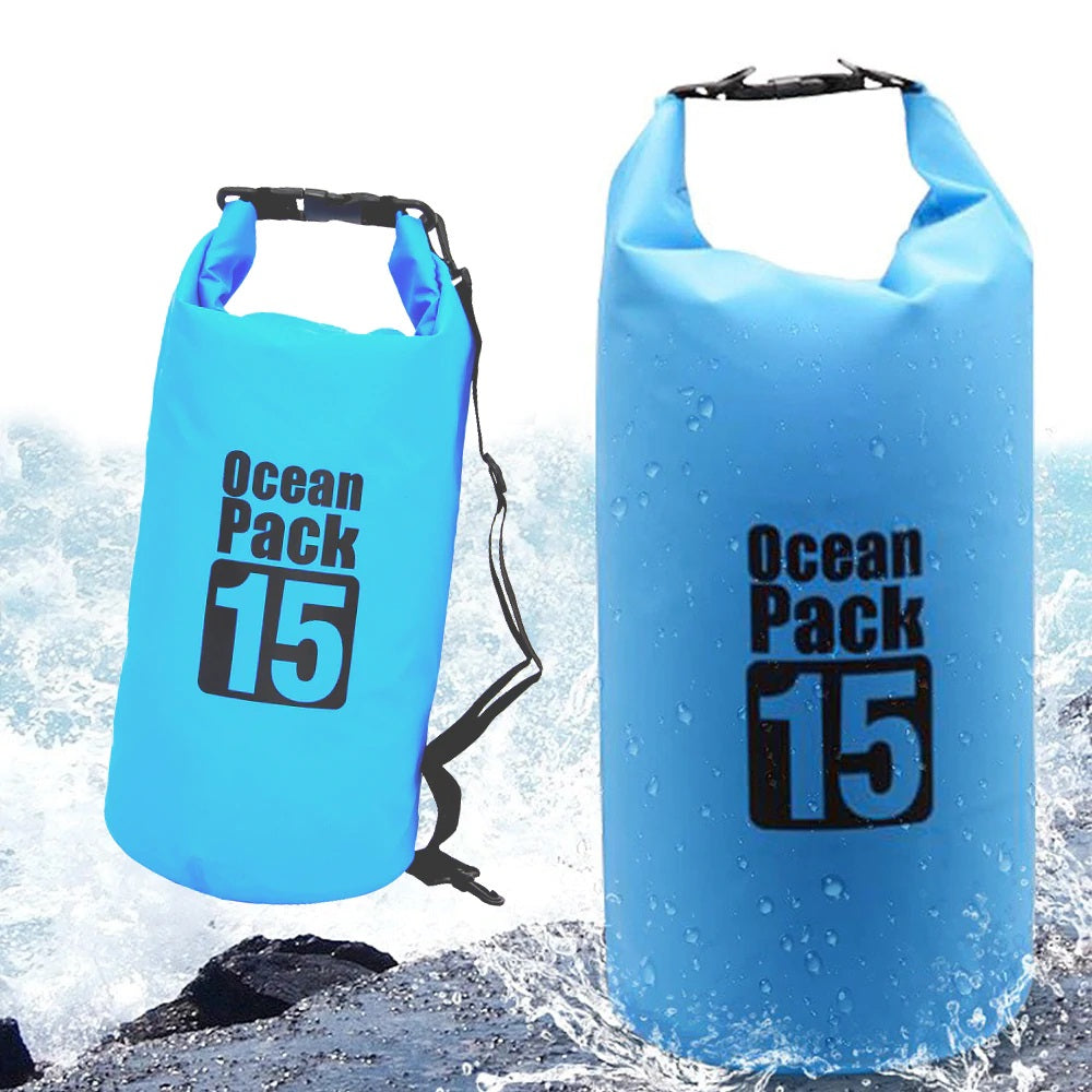 Pachet 1+1 Rucsac Impermeabil pentru Drumetii, Rafting si Sporturi Acvatice - Protectie 100% Waterproof - 11