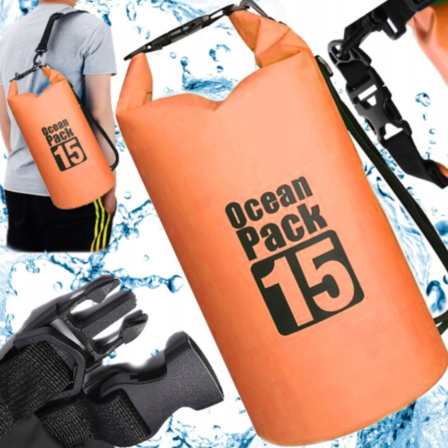 Pachet 1+1 Rucsac Impermeabil pentru Drumetii, Rafting si Sporturi Acvatice - Protectie 100% Waterproof - 17