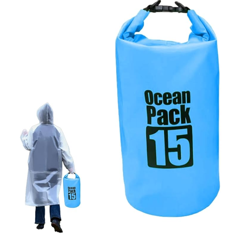 Pachet 1+1 Rucsac Impermeabil pentru Drumetii, Rafting si Sporturi Acvatice - Protectie 100% Waterproof - 18