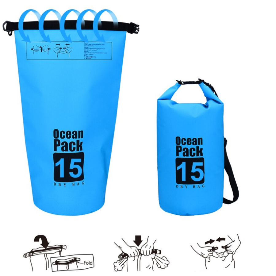 Pachet 1+1 Rucsac Impermeabil pentru Drumetii, Rafting si Sporturi Acvatice - Protectie 100% Waterproof - 19