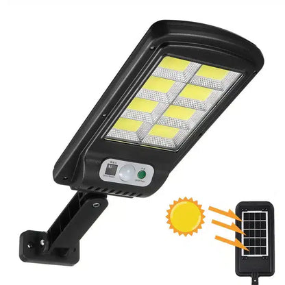 lampa solar 160 leduri cu panour solar, Telecomanda si Senzor de miscare