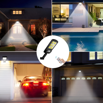 Lampa Solara LED cu Senzor de Miscare 120° - Iluminare Exterioara Automata IP65