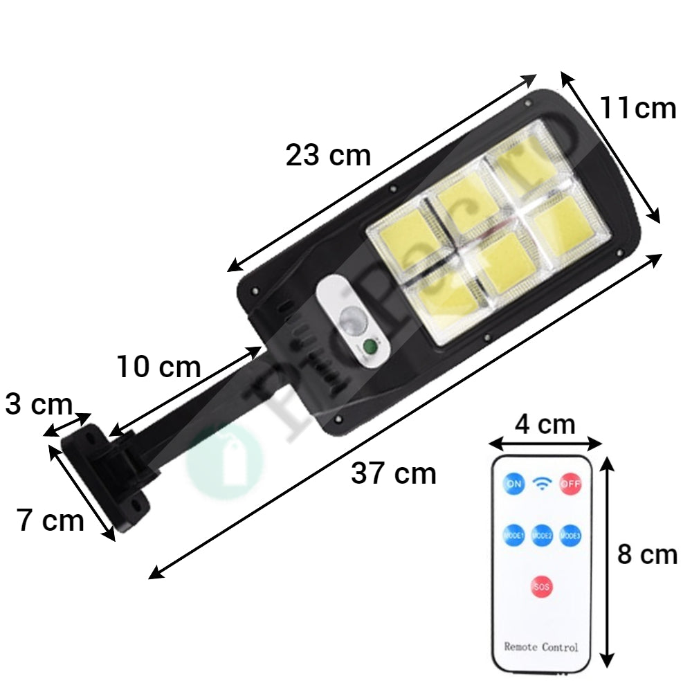 Lampa Solara LED cu Senzor de Miscare 120° - Iluminare Exterioara Automata IP65 - 18