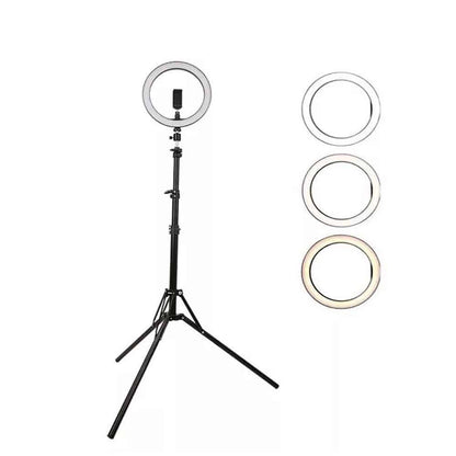 Lampa circulara Ring Light, 120 x LED SMD, 10 trepte lumina, telecomanda pe fir