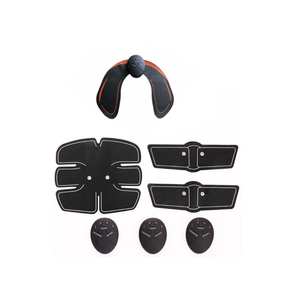 Set Complet EMS Electrostimulare - 5 Aparate Fitness Abdomen, Brate si Fesieri cu 10 Intensitati
