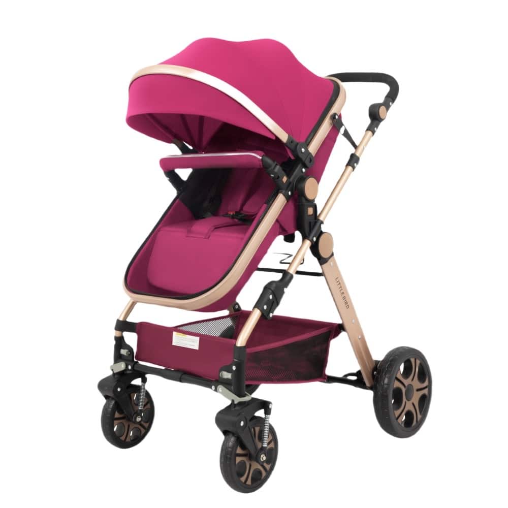 Carucior litle bird , cu suspensii , Purple 2in1 transformabil landou-sport