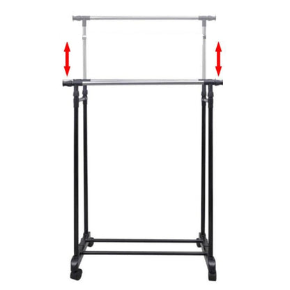 Suport Mobil pentru Haine cu Roti - Inaltime Reglabila 72-130cm - Organizare Profesionala