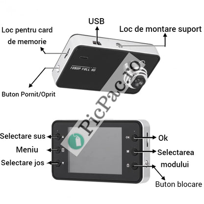 Camera Auto DVR HD 720p cu Display 2.4 inch - Filmare Excelenta Zi si Noapte - 8