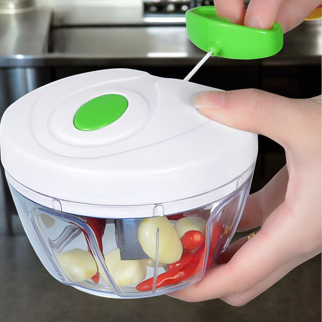 Mini Tocator Manual cu Snur - Tocator Legume Rapid si Eficient