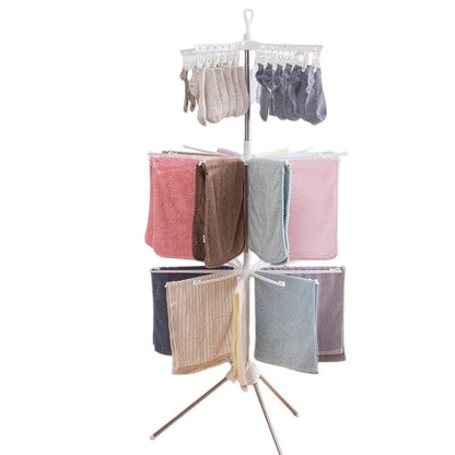 Set Mop Rotativ cu Galeata si Separator Apa, Maner Inox si 2 Capete Microfibra
