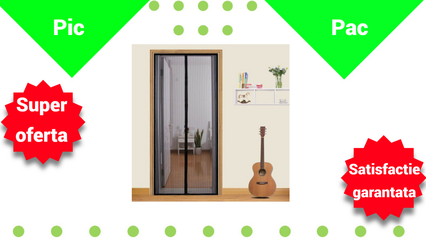 Perdea Magnetica Anti-Insecte cu Inchidere Automata - Protectie Eficienta pentru Usi