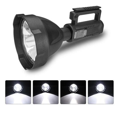 lanterna led, reincarcabila, functie powerbank, 4 moduri iluminare, trepied inclus