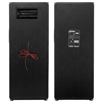 Set Boxe Active Profesionale ,JRH , Putere 2000 W , 5 Band Graphic Equalizer, Microfoane Wireless, Conectivitate Bluetooth