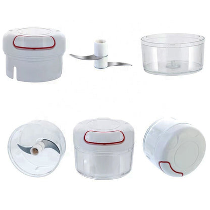 Tocator Manual cu Snur pentru Legume si Fructe - Mini Chopper Compact si Rapid