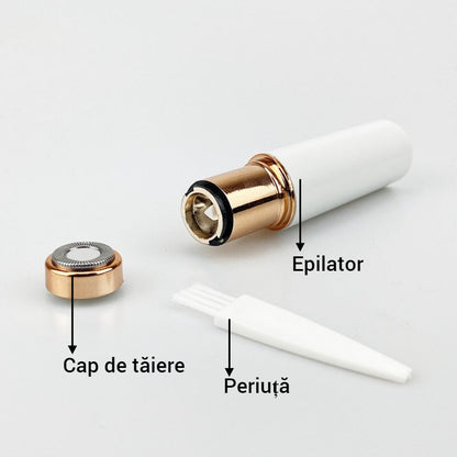 Set Epilator Facial si Sprancene cu Incarcare USB - Design Portabil cu LED