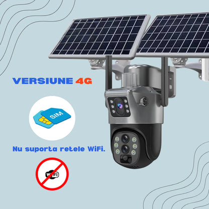 Camera Solara LENSO 4G Dubla + CARD CADOU