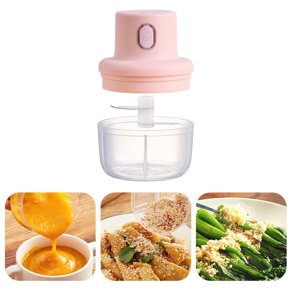 Mini Tocator Electric - Tocator Rapid pentru Bucatarie cu Lame Inox