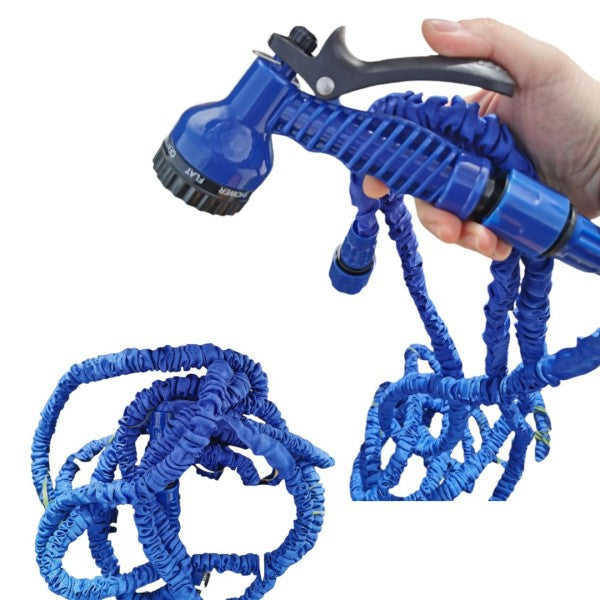 Furtun de gradina extensibil 75 m, Jeturi Multiple, aparat de stropit si Racorduri Incluse