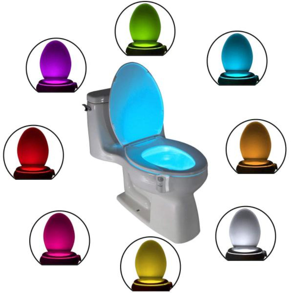 Lampa LED pentru toaleta cu senzor de miscare, 8 culori, rezistenta la apa - 7