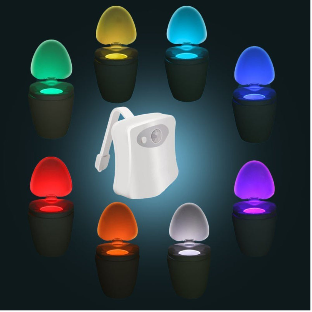 Lampa LED pentru toaleta cu senzor de miscare, 8 culori, rezistenta la apa - 10