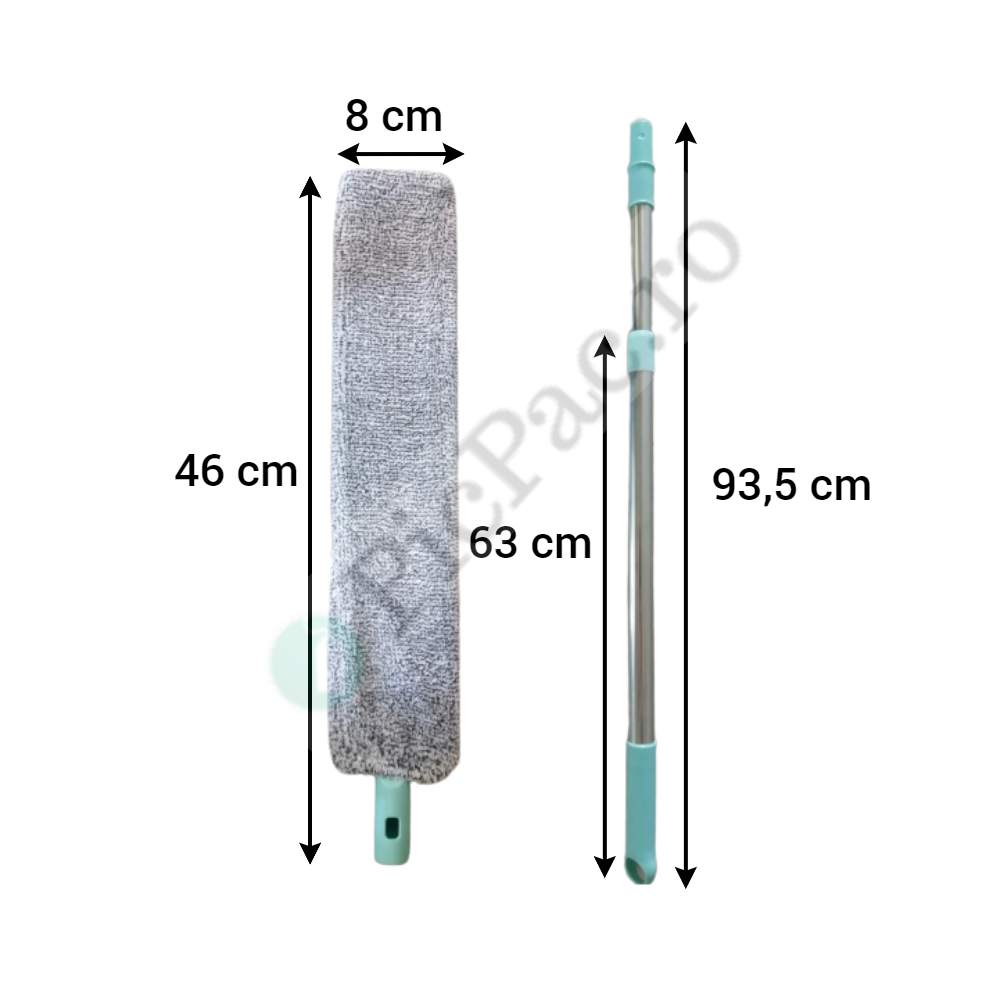 Mop Ultra-Plat cu Coada Telescopica pentru Spatii Inguste - Curatenie Perfecta sub Mobila - 8