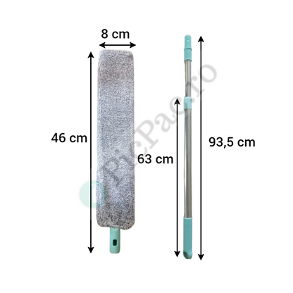 Mop Ultra-Plat cu Coada Telescopica pentru Spatii Inguste - Curatenie Perfecta sub Mobila - 8