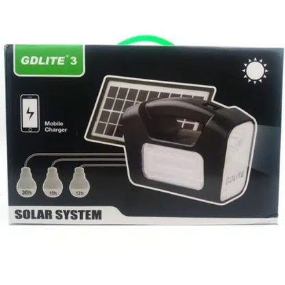 Lampa Solara Kit Solar Camping GDlite, 3 becuri LED