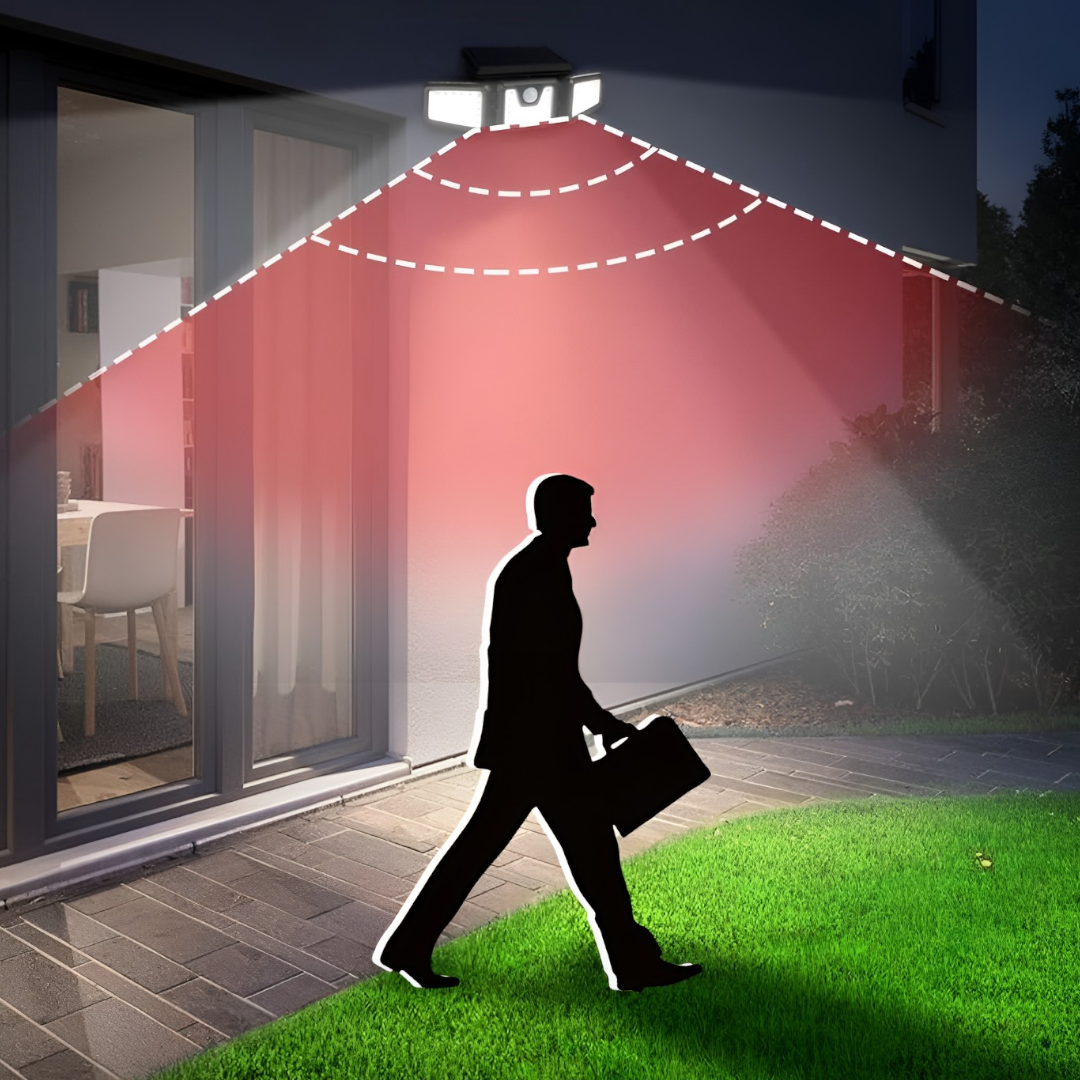 Lampa Solara LED de Exterior cu 3 Capete - Iluminare Ambientala pentru Gradina si Curte