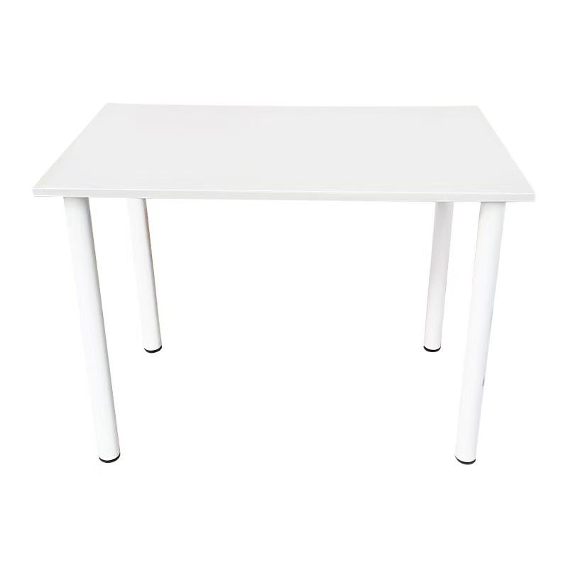 Masă birou Modernă Albă, 100x60x74 cm — Design Minimalist, Blat MDF și Picioare Metalice”