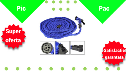 Furtun Extensibil Gradina 60m cu Pistol de Stropit - Udat Profesional